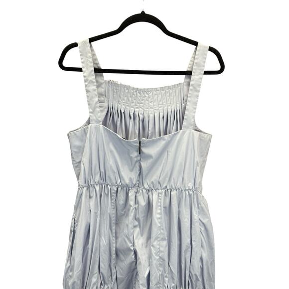 Jason Wu Blue Midi Dress Size 14 Sleeveless Gathered Waist A-Line - Picture 10 of 16